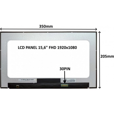 SIL LCD PANEL 15,6'' FHD 1920x1080 30PIN MATNÝ / BEZ ÚCHYTŮ 77042505