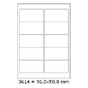 CDRmarket Самозалепващи етикети 96 x 50, 8 мм, 10 етикета, A4, 100 листа (R0ECO.3614A)