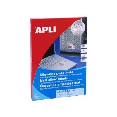 APLI Стикери Apli Сребрист 100 Листи 210 x 297 mm