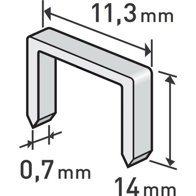 EXTOL spony, balenie 1000ks, 14 mm, 11,3 x 0,52 x 0,70 mm 8852505