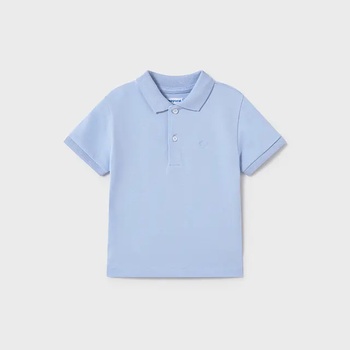 MAYORAL Поло тениска къс ръкав памук basic небесно син цвят за мини момче