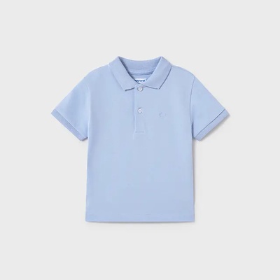 MAYORAL Поло тениска къс ръкав памук basic небесно син цвят за мини момче