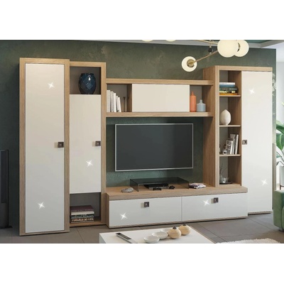 Холна секция Domino L344 дъб хавана и кашмир супер гланц