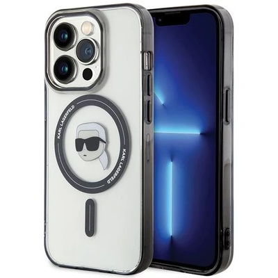 KARL LAGERFELD KLHMP15XHKHNOTK iPhone 15 Pro Max 6, 7" прозрачен твърд калъф IML Karl`s Head MagSafe (KLHMP15XHKHNOTK)