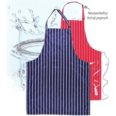 Voděodolná kuchařská zástěra PORTWEST modrá / červená Modro-bílá P-S849BW