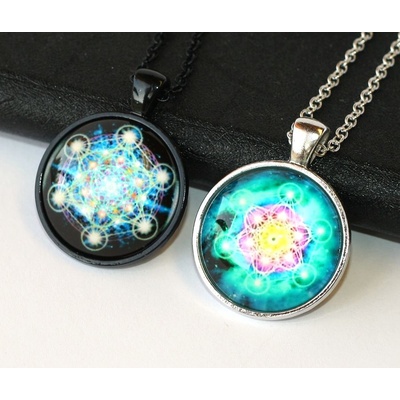 Fashion Jewerly Řetízek Amulet Mandala, posvátná geometrie, Yoga, Namaste 1934