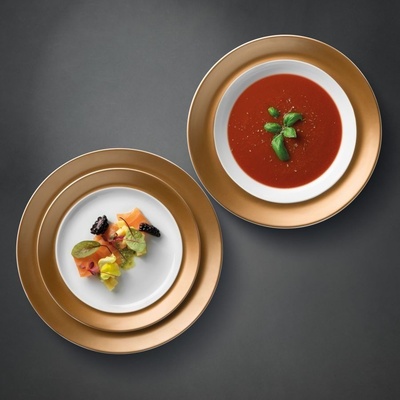 BergHOFF Jídelní sada talířů porcelán GEM černá 3 ks