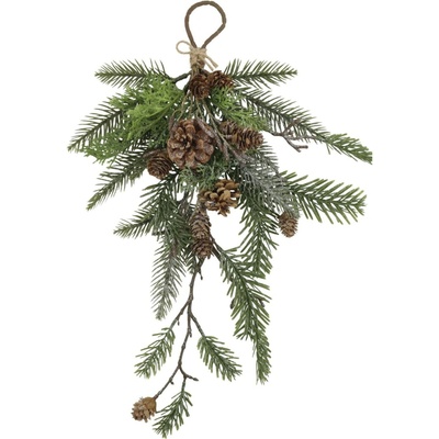 Chic Antique Dekorace z umělého jehličí Fir/Pinecones 48 cm, zelená barva, plast