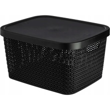 Altom Multifunkčný kôš s vekom, úložný box s vekom 7 l biely