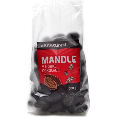 Allnature Mandle v hořké čokoládě 500 g