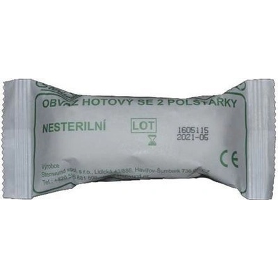 Steriwund Obvaz hotový se 2 polštářky STERI-HOLD, 8 x 4 cm, polštářky 8 x 10 cm, nesterilní