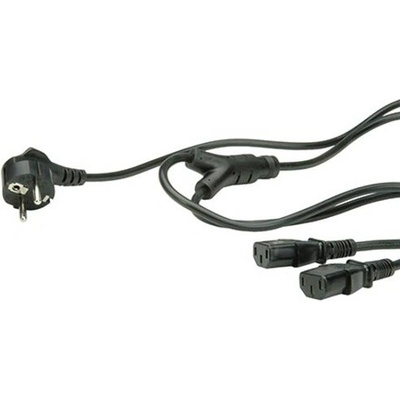 Kabel 220V rozdvojka na 2x PC 220V 3pin(F)