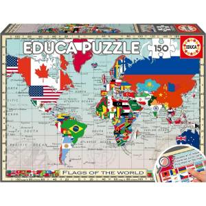 Educa Пъзел Educa от 150 части - Знамената на света (EDU20480)