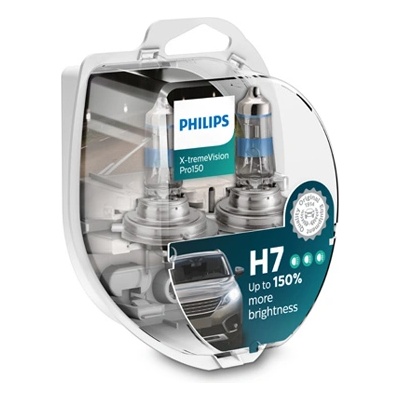 Крушка, фар PHILIPS H7, 12V, 55W, 3400K, 1500lm, 2 бр