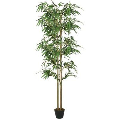 vidaXL Umělý bambus 1 216 listů 180 cm zelený
