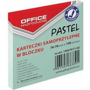 Office Products Adhesive Block OFFICE PRODUCTS, 76x76mm, 1x100 cards. , pastel, green