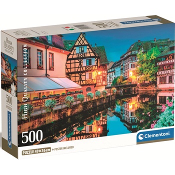 Clementoni Пъзел Clementoni от 500 части - Стария град Страсбург (35544)