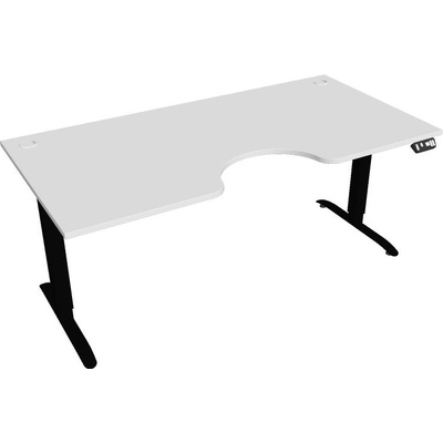 Hobis Office Pro psací stůl Motion MS ERGO 2 Šířka: 180 cm, Barva desky: bílá, Barva kovu: černá RAL 9005 Šířka 120-180 cm / 27 barevných variant