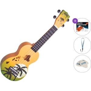 Mahalo Hawaii Standard SET Hawaii Green Burst Сопрано укулеле (MD1HA-GNB-STANDARD-SET)