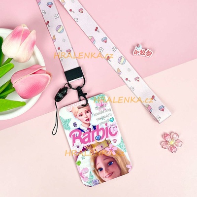 Šňůrka na krk 23473 s cedulkou na ID karty Barbie