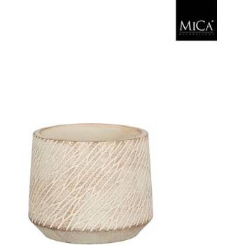 Mica КАШПА КЕРАМИЧНА КРЪГЛА camino Ø18.5х16.5см ТАУПЕ (1163948)