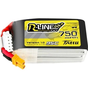 Tattu LiPo батерия Tattu R-Line 750mAh 14.8V 4S 95C JST-XHR (TAA7504S95X3)