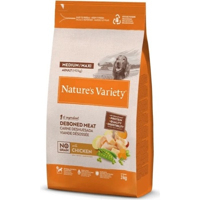 Nature's Variety No Grain Medium s kuracím 3 kg