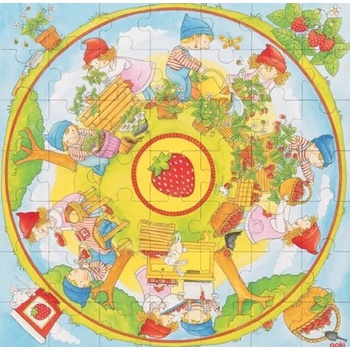 Image 1 of Goki Детски пъзел Goki - Ягоди, XXL (57442)