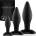 Paloqueth Long. Session Analplug Set from Skin-Friendly Silicone Black 3 pack