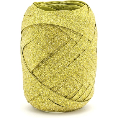 PartyDeco Plastová stuha Zlatá 0,5cm 10m