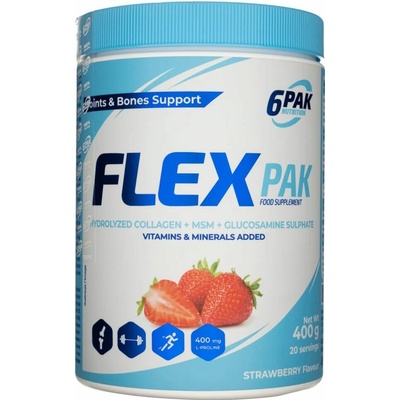 6Pak Nutrition Flex Pak 400 g jahoda