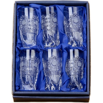 Crystalite Bohemia Broušené sklenice na destiláty Quadro 6 ks 50 ml