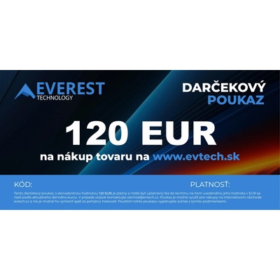 Everest Darčekový poukaz 120 EUR