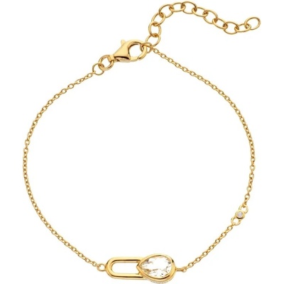 Hot Diamonds Pozlátený strieborný náramok Solitaire DL723