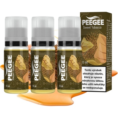 PEEGEE Sladký tabák 3 x 10 ml 18 mg