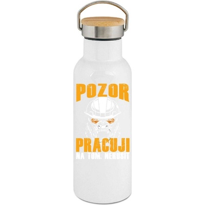 123TRIKO termoska Pozor, pracuji na tom! 500 ml vtipné