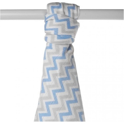 Kikko Bambusová osuška Scandinavian Mix 90x100 cm Baby Blue Chevron