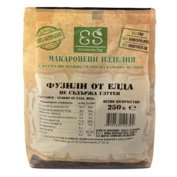 Image 1 of ECOSEM Безглутенови Фузили от Елда 250г