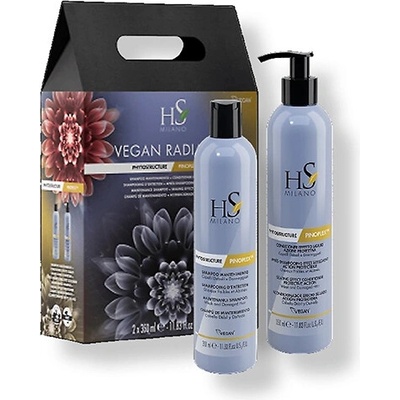 HS Milano Vegan Radiance Reconstruction Phytostructure Maintenance Shampoo 350 ml + Phytostructure Sealing Effect Conditioner 350 ml kosmetická sada