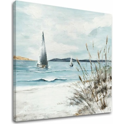 Obraz na plátne PLACHETNICA NA MORI - 50x50 cm