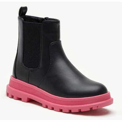 Be You Обувки Be You Girls Chunky Sole Chelsea Boots - Black/Pink