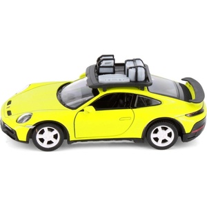 Kinsmart Метална количка Kinsmart - Porsche 911 GT2 RS, с багажник, 1: 36, жълта (52077)