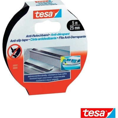 Tesa 55587 Protiskluzová páska 25 mm x 5 m černá