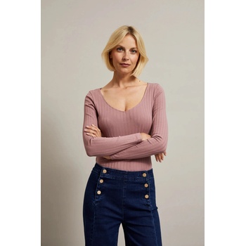 Moodo Пудрово розов дамски топ с дълъг ръкав Moodo | Rozov | ЖЕНИ | XS