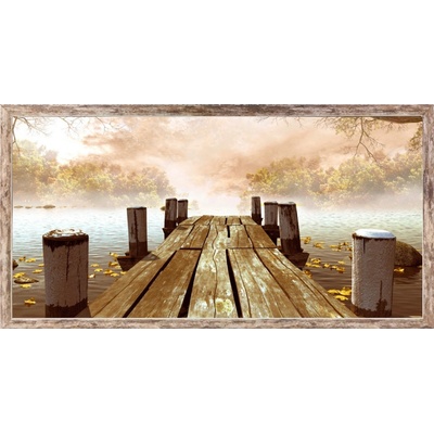 Bondecor Zarámovaný obraz Mólo 50 x 100 cm