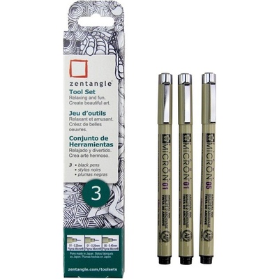 Technické linery SAKURA Pigma Micron Zentangle, 3 ks
