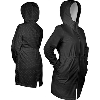 Takoy Panel se střihem 36 dámská softshell bunda bílé puntíky 4 mm na černém-NS-26183