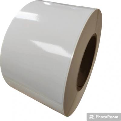 Papierová Etiketa 84 mm x 140 mm, Lesklý papier pre atramentové tlačiarne, Biela, Dutinka 76 mm, 500 ks/kotúč, Permanentné lepidlo, Priemer kotúča 147 mm