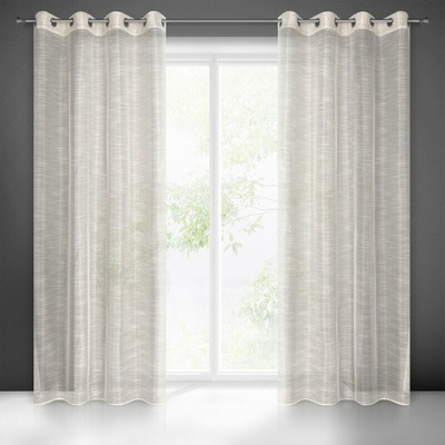 Takoy Záclona RACHEL s kresbou vodorovných nití na lesklom podklade 140 x 250 cm-HF-400924 | 140 x 250 cm
