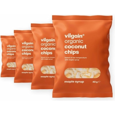 Multipack Vilgain Kokosové chipsy BIO javorový sirup 4 x 40 g